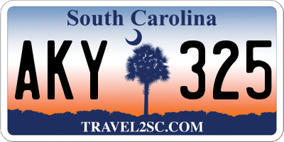 SC license plate AKY325