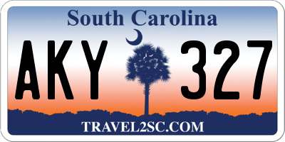 SC license plate AKY327