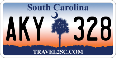 SC license plate AKY328