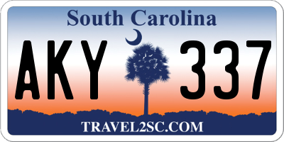 SC license plate AKY337