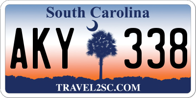 SC license plate AKY338