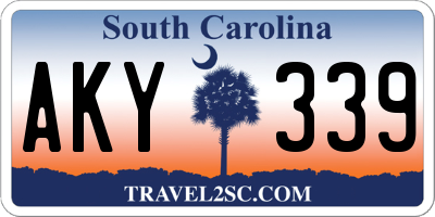 SC license plate AKY339