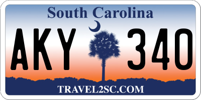 SC license plate AKY340