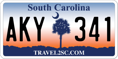 SC license plate AKY341