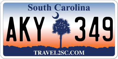 SC license plate AKY349