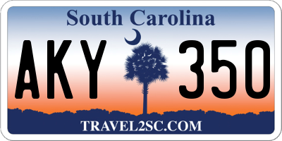 SC license plate AKY350