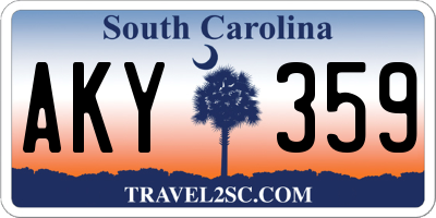 SC license plate AKY359