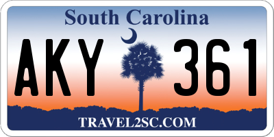 SC license plate AKY361