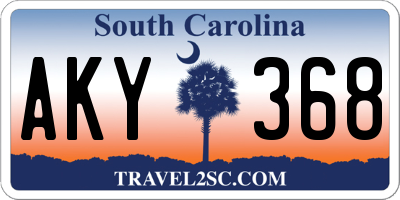 SC license plate AKY368