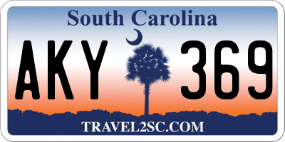 SC license plate AKY369
