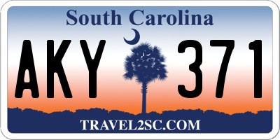 SC license plate AKY371