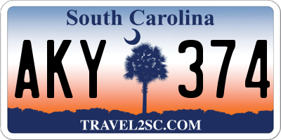 SC license plate AKY374