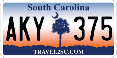 SC license plate AKY375