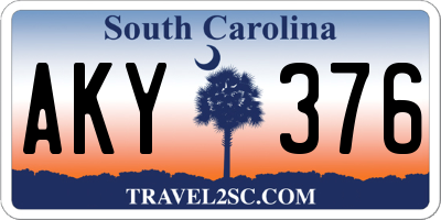 SC license plate AKY376