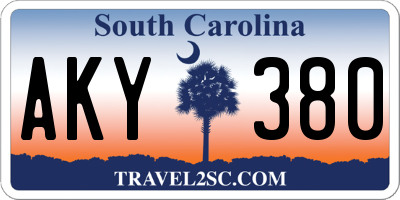 SC license plate AKY380