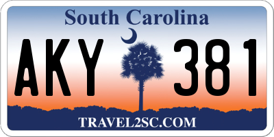 SC license plate AKY381