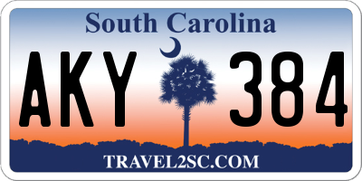SC license plate AKY384