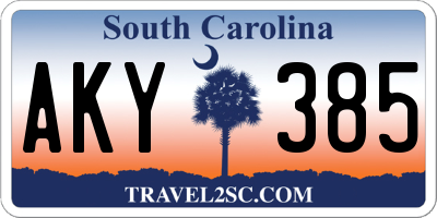 SC license plate AKY385