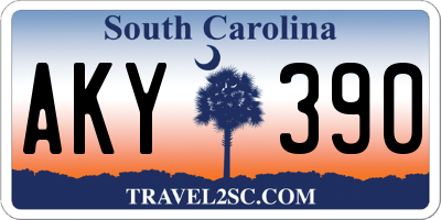 SC license plate AKY390