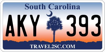 SC license plate AKY393