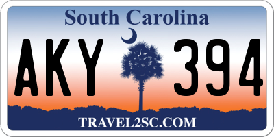 SC license plate AKY394