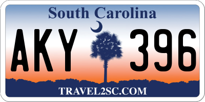 SC license plate AKY396