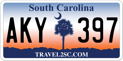 SC license plate AKY397