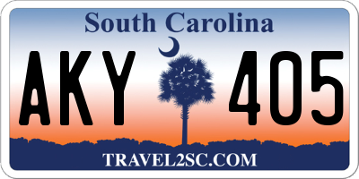 SC license plate AKY405
