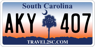 SC license plate AKY407