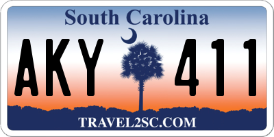 SC license plate AKY411