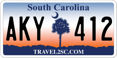 SC license plate AKY412