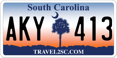 SC license plate AKY413