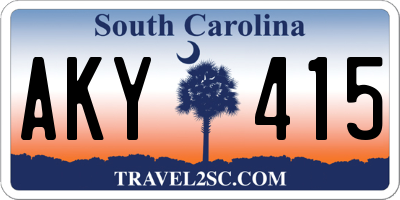 SC license plate AKY415