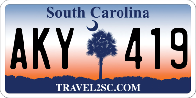 SC license plate AKY419