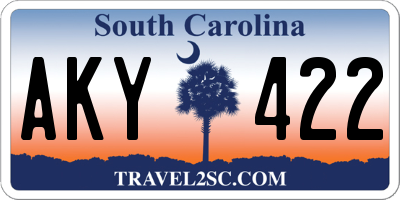 SC license plate AKY422