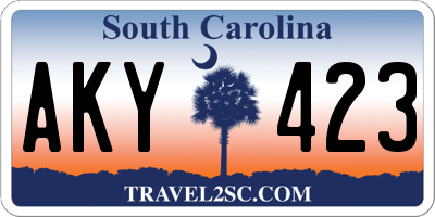 SC license plate AKY423