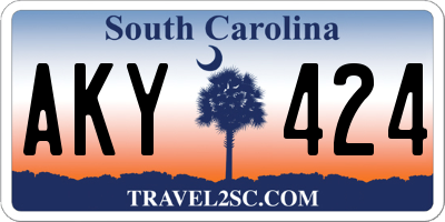 SC license plate AKY424