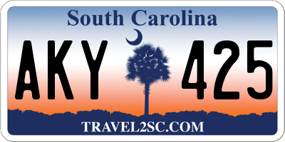 SC license plate AKY425