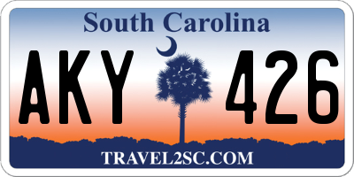 SC license plate AKY426