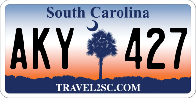 SC license plate AKY427