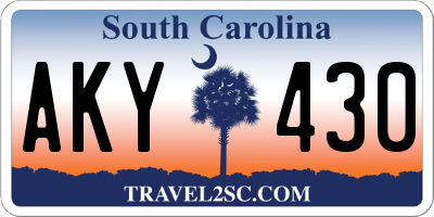 SC license plate AKY430