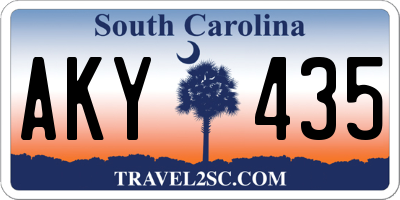 SC license plate AKY435