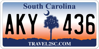 SC license plate AKY436