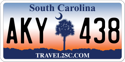 SC license plate AKY438