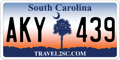 SC license plate AKY439