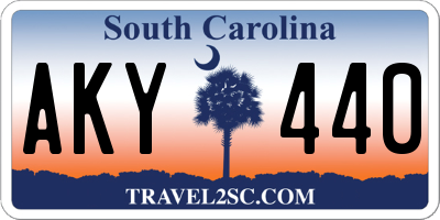 SC license plate AKY440
