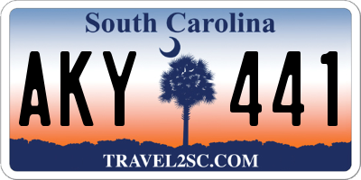 SC license plate AKY441