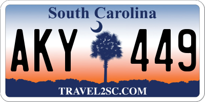SC license plate AKY449