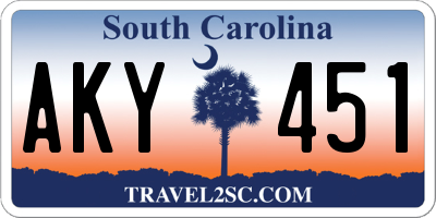 SC license plate AKY451