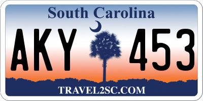 SC license plate AKY453